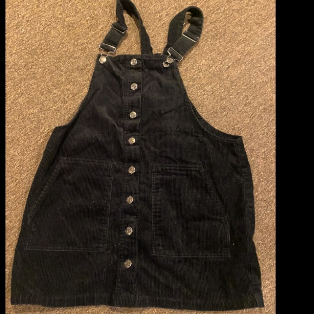 Forevever 21 Junior Women’s L Corduroy Suspender jumpsuit Bib Overall EUC